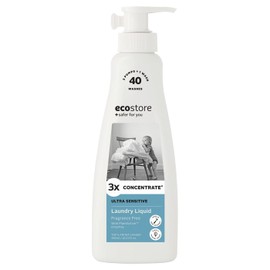 ecostore Laundry Liquid 3X Concentrate - Ultra Sensitive, 480ml Pump