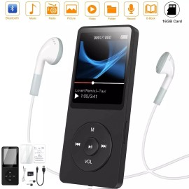 AICase Portable Bluetooth MP3 MP4 Player Media FM Radio Recorder HIFI Music Speaker 16G