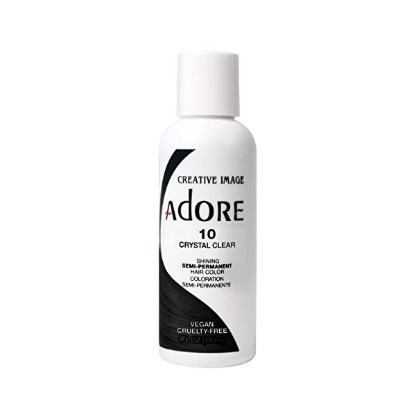 Adore Semi-Permanent Haircolor #010 Crystal Clear 4 Ounce (118ml) (2 Pack)