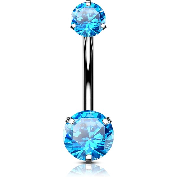 OUFER Body Piercing 10/12/14/16 mm Titanium Navel Piercing Belly Bars