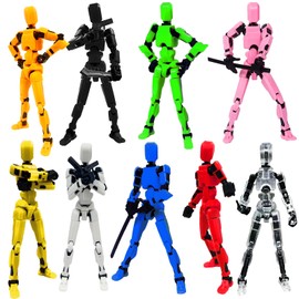 DANONI Titan 13 Action Figure, Robot Action Figure, Creative 3D Printed Action Figure, Dummy Robot 13 Action Figure, Multi Jointed Action Figures Desktop Decorations for Kids Adult (9pcs)