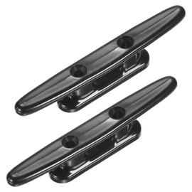 TIXIPEM 4 in Boat Dock Cleats [2PCS] - Rustproof Nylon Boat Cleats Tie Down Use for Piers & Docks & Kayaks & Sailboats & Marine [Black, 31mm Hole Centers] Kayak Rope Tie Nautical Decor