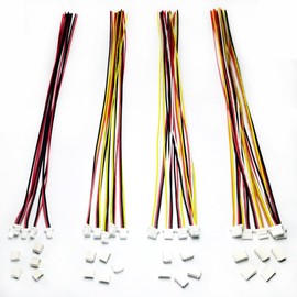 BOJOUL for 20 Sets JST SH 1.0mm 2 3 4 5 Pin Male Connector and 28AWG Female Connector Plug with Wire Cable 20cm Used in PCB Toys Household Appliances etc