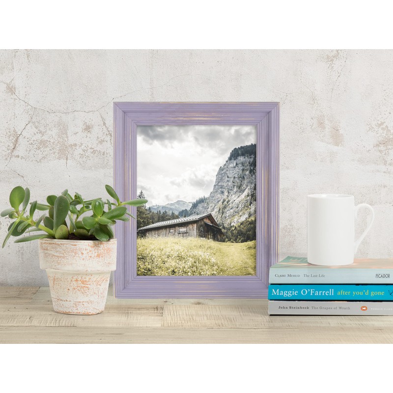 The Rusty Roof-Distressed Cimarron French Lilac-Solid Wood Picture Frame-18x24