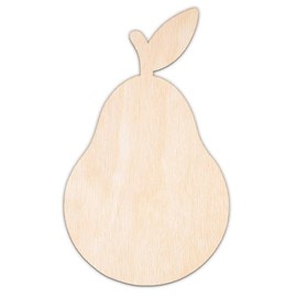 Creative Deco Personalisierte Holzscheiben Obst Holzanhänger Sperrholz 3mm | Birne | 5-100 cm | Wand Deko | Lasergeschnittene Sperrholzausschnitte für Decoupage, zum Bemalen, Basteln