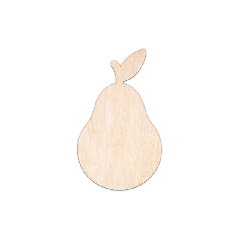 Creative Deco Personalisierte Holzscheiben Obst Holzanhänger Sperrholz 3mm | Birne