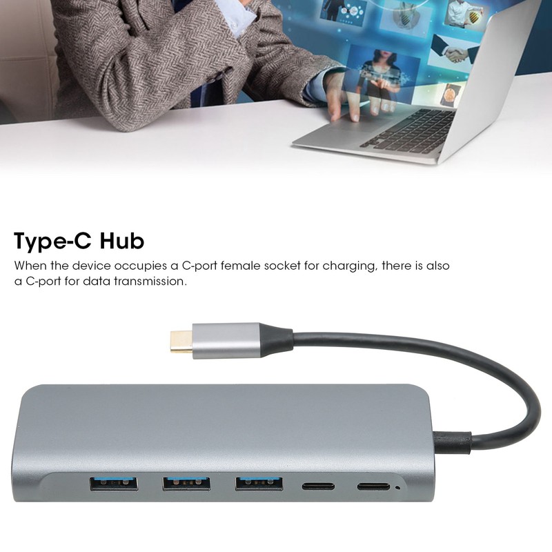 6 In 1 Hub Multifunction Network Adapter for Computer Home