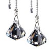 Poolan 2 Pack Crystal Clear Diamond Beaded Pull Chain Extension