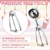 Stainless Steel Trigger Ice Cream Scoop Set – 4-Piece Professional