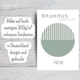 Papierkind™ Bauhaus Style Poster - Minimalist Poster | Abstract Pictures | Modern Wall Decoration for Living Room, Bedroom or Hallway | Stylish Gift Idea | in DIN A4 without Frame (A71)