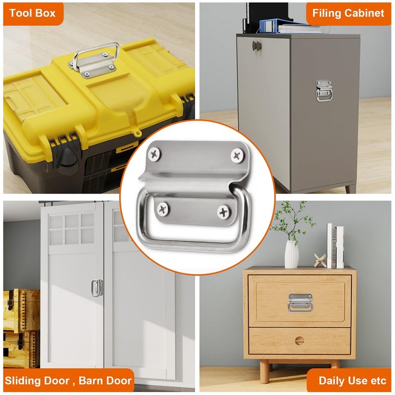 Stainless Steel Drawer Handle with Flexible Loop and Fixing Options