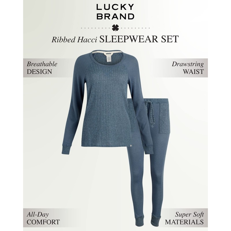 Lucky Brand Pijamas para mujer, 2 piezas, juego de ropa