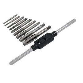 neilsen CT1467 TAP Wrench Set M3 M4 M5 M6 M7 M8 M10 M12 DIE Metric RETHREADING Tool 10 Piece, Black