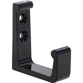 TRUSCO AH45-BK Aluminum L-Shaped Hook, 1.8 inches (45 mm), Black