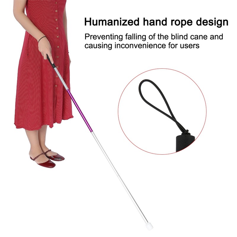 Folding Foldable Reflective Cane Crutch Portable Anti Shock Guide Walking