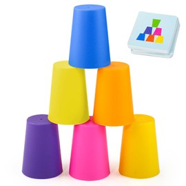 EsiFare Sports Stacking Cup Game Cup Stacking Set Fast Stacking Cup Increaser Speed Competition Toy Toddler Stacking Cups Funny Stackable Block Cups Focus Hand Eye Coordination Brain Training