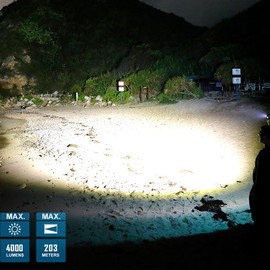 IMALENT LD70 Keychain Mini Torch Powerful 4000 Lumen 203m Throw, CREE XHP Outdoor Handy Pocket Edc Flashlight, Waterproof Compact High Brightness Handheld Searchlight Emergency Fishing Cycling Camping