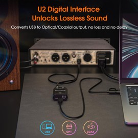 DoukAudio USB to SPDIF Converter: DDC Reclocker | Digital Interface with 24bit/192kHz Hi-Res XMOS XU316, Plug & Play, for Audiophiles, DAC & Home Theater (U2)