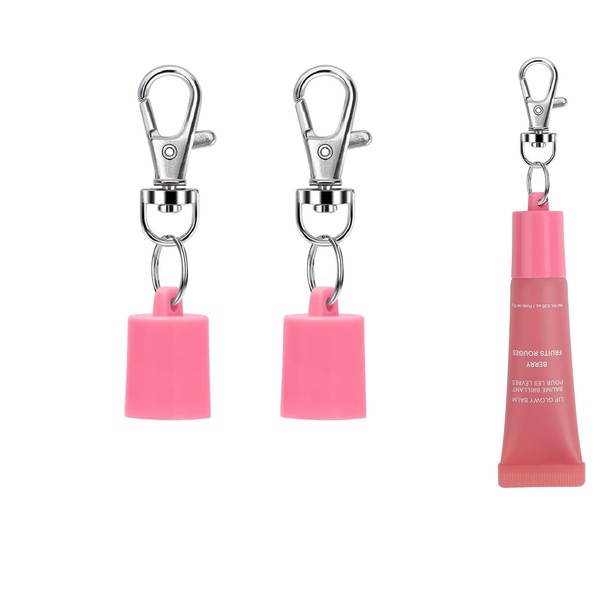 Leeneen Keychain Holder for Lip Gloss Summer Fridays,2Pcs Lip Balm