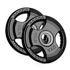 LIONSCOOL Olympic Rubber Grip Plates (10LB PAIR)