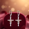 Music Note Earrings for Women Sterling Silver Music Cross Earrings
