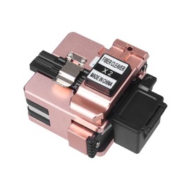Duogalia - Optical Fiber Cleaver Stripping Cutter Tool X2 Cleaves High Precision Fiber Optic Cleaver Optical Fiber Cable Cutting Tool with Bag(Rose Gold)
