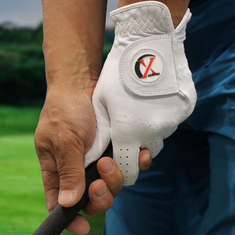 XEIR PRO Premium CABRETTA Leather Men's Golf Glove Worn ON