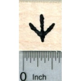 RubberHedgehog Small Chicken Track Rubber Stamp, 1/2 inch tall A31624  WM