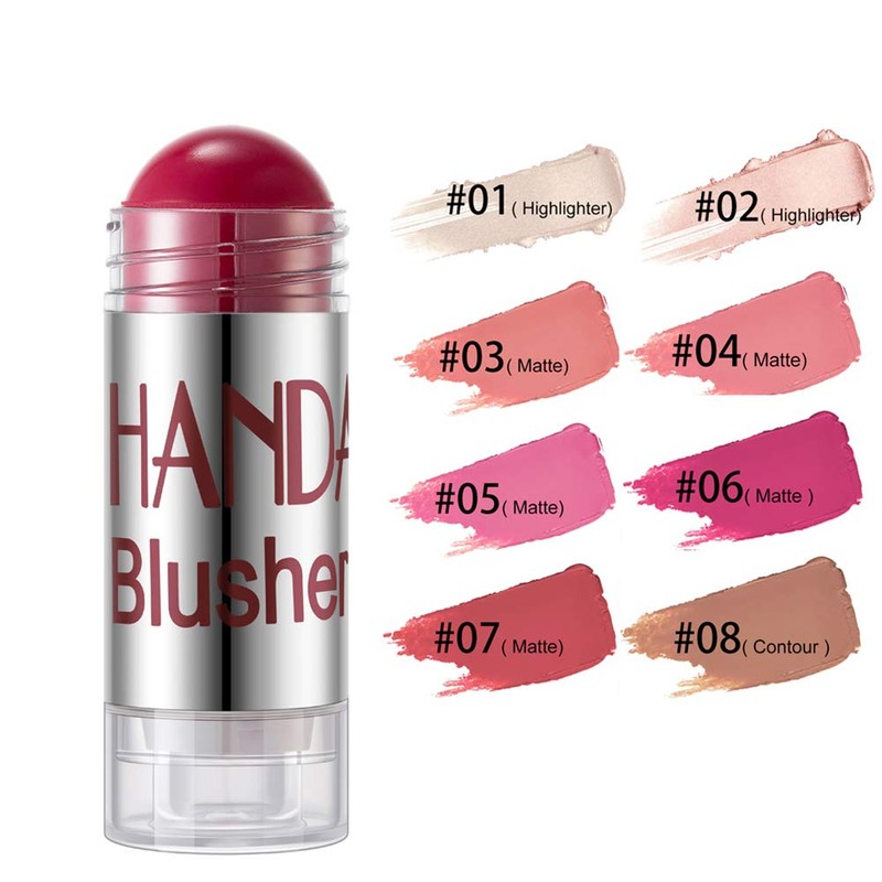 GL-Turelifes Blush Stick Blush Cream Moisturizing, Highlighter&Trimming Rouge Pen, Glow