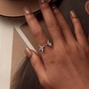Rockyu Women's Ring, Silver, 925, One Size, Asuka Motif, Opening