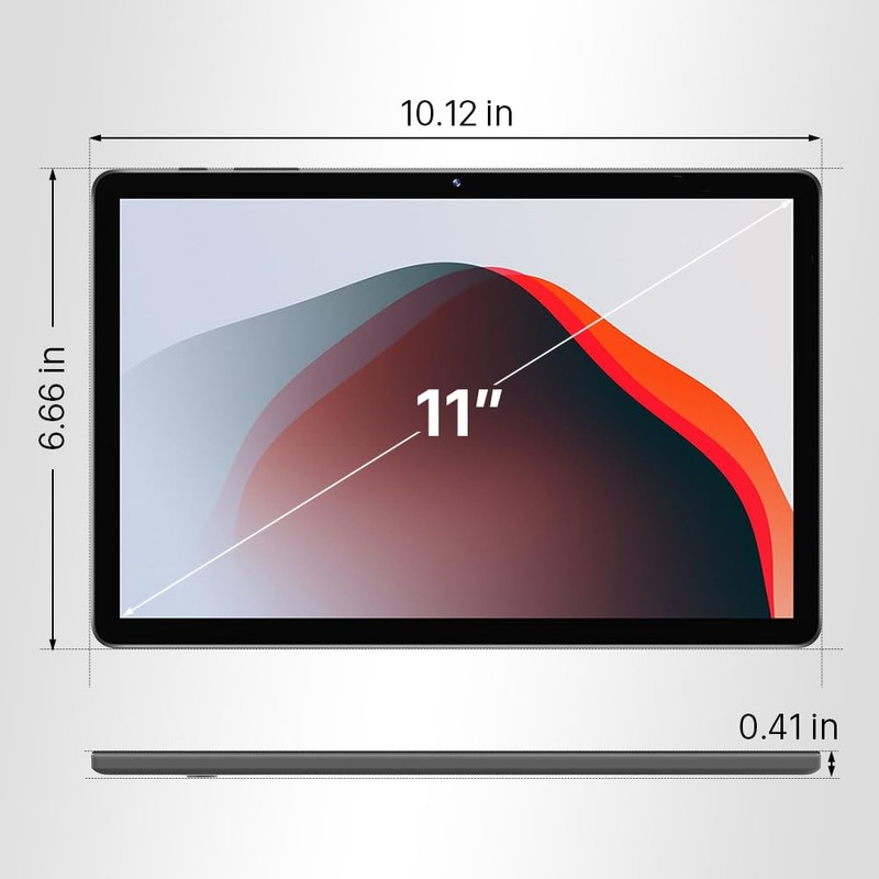 ApoloMedia 11" Tablet, 2026 Android 16 with Octa-core Processor, 8GB+128GB,