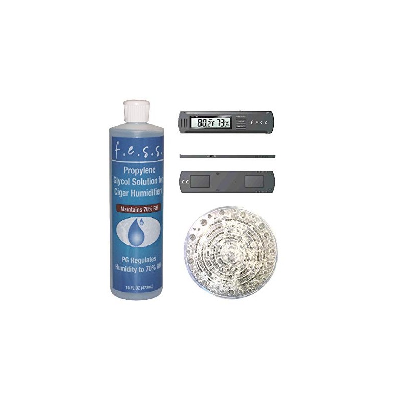 F.e.s.s. Products Humidor Upgrade Kit Precision Hygrometer, 100ct Humidifier and