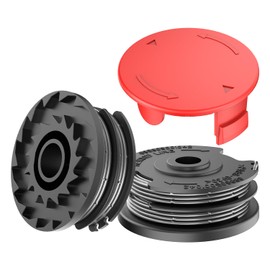 FUSHUI 2 Piece Replacement Spool and Cover F016L72438 Strimmer Spool Cap Compatible with Bosch Art 24 Strimmer, Art 30, AdvancedGrassCut36, Art 30-36 LI, ART24+, ART27+, ART30