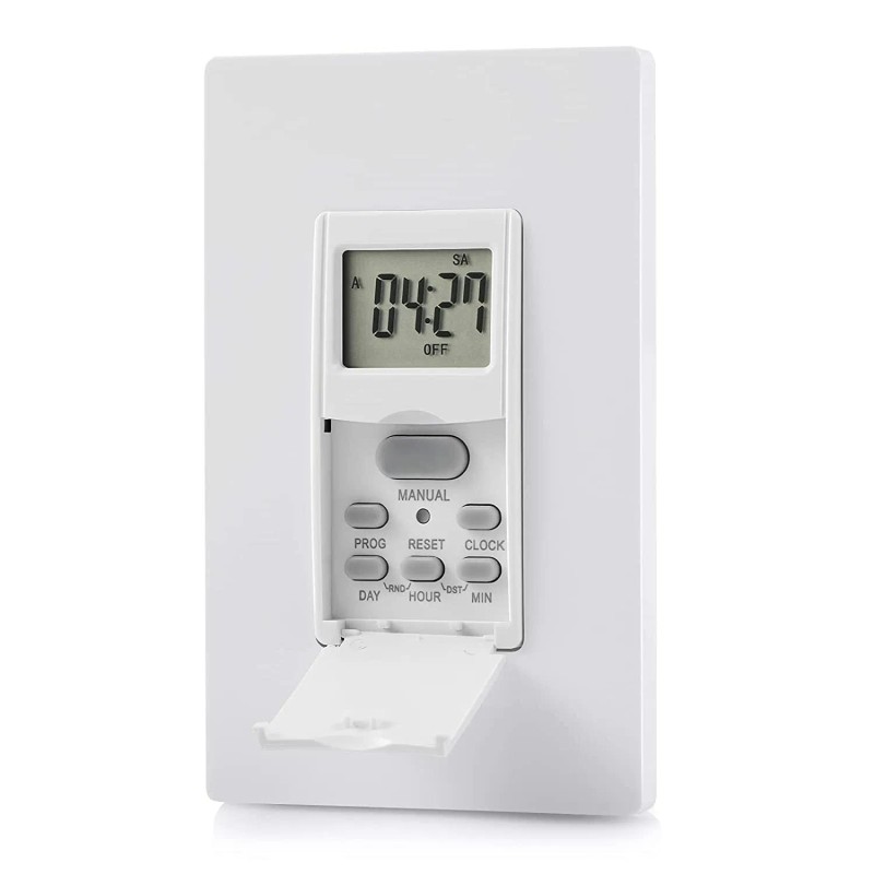 DEWENWILS 7 Day Programmable In-Wall Timer Switch Digital for Fans,