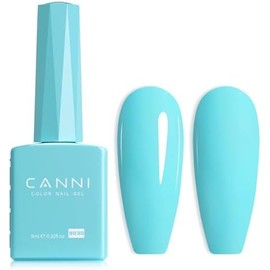 CANNI Esmalte De Uñas De Gel Azul Pastel, 1Pcs Esmalte De Gel Azul Claro Azul Bebé Color Oscuro Esmalte De Uñas Gel Alto Brillo Soak Off U V Gel Nail