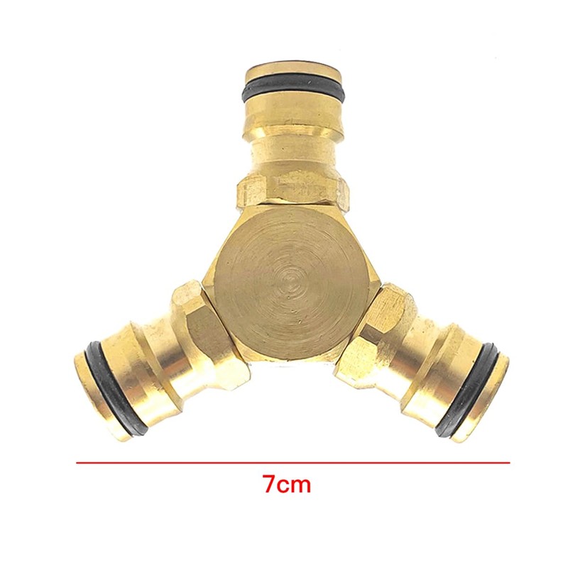 Laroal Y Splitter Hose Splitter 3 Way Brass Hose Quick