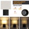wkeessee Bedside Wall Mount Light with Outlet and Dimmable Switch,