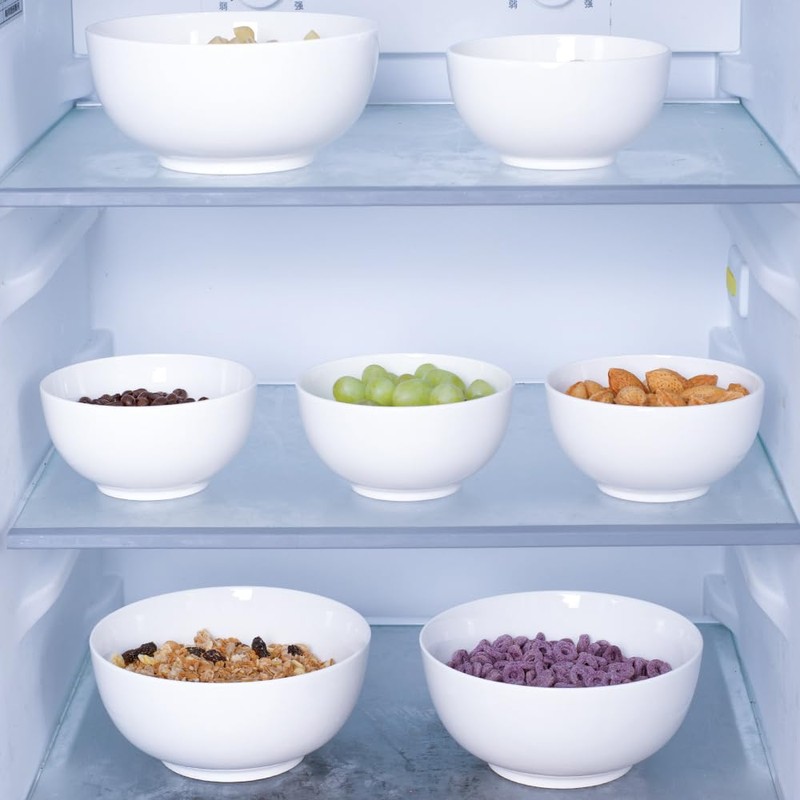 AntoKueh White 4.5in Small Ceramic Bowls, 12 OZ, Ice cream
