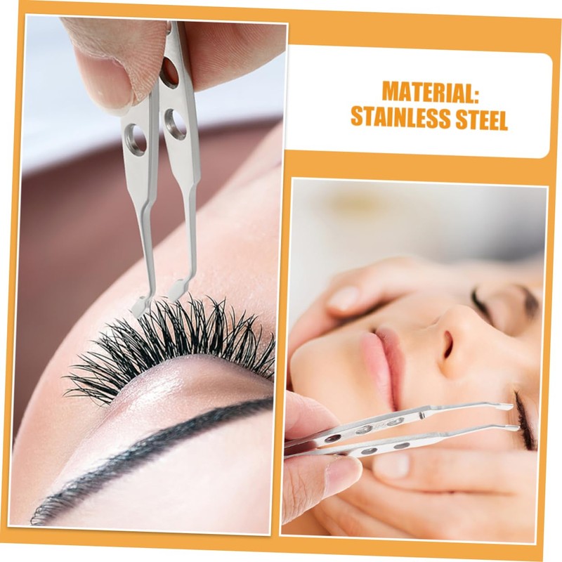 BIUDECO 2pcs Surgical Grade Tweezers Eyelid Treatment Tool for Brow