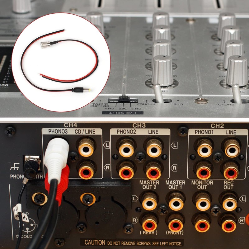 DC Power Pigtail Cable 6Pcs CCTV Security Camera Male &