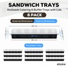 ebake Pack of 6 Sandwich Platter Trays with Lids -