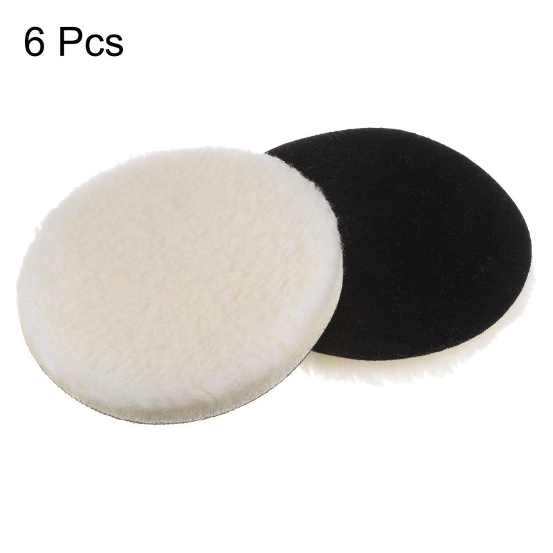sourcing map 6pcs Wool Buffing Pads 7 Inch Polishing Pad