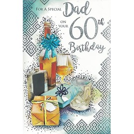 DAD 60TH BIRTHDAY CARD. TRADITIONAL 9 X 6 INCHES