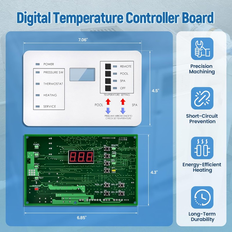 Fuabator 472100 Digital Temperature Controller Assembly with a New Keypad