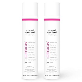 TRI Design Covert Control - Fast-Drying Hairspray for Women & Men, Aerosol Strong Hold Setting Spray, Hair Products, 2 Pack of 10.5 Oz