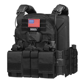 Feyachi TM 20 Magnetic Tactical Vest - Airsoft Vest MOLLE System Multifunctional Quick Release Vests Full Body Adjustable Magnetically Fixed One Button Disassembly