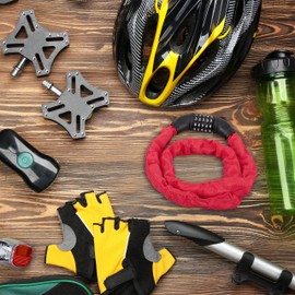 Relaxdays, Red Combination Lock Bicycle Secure Chain Lock with 5-Digit Combination Code, 120 cm, Steel Bicycle Lock