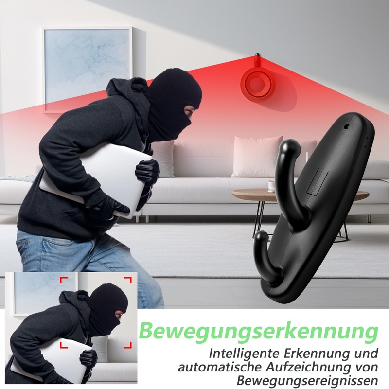 LXMIMI Clothes Hook Camera, HD 1080P Clothes Hanging Camera, Small