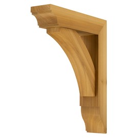 Wood Bracket 02T33 Smooth Finish -Projection 14" -Height 17" -Thickness 3 1/4" -Brace Thickness 2 1/4" by Timber Build