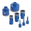 LiGuVCY Blue 6-68mm 8 Pcs Diamond Core Drill Bit Set,